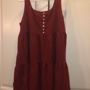 shein babydoll dress (red)